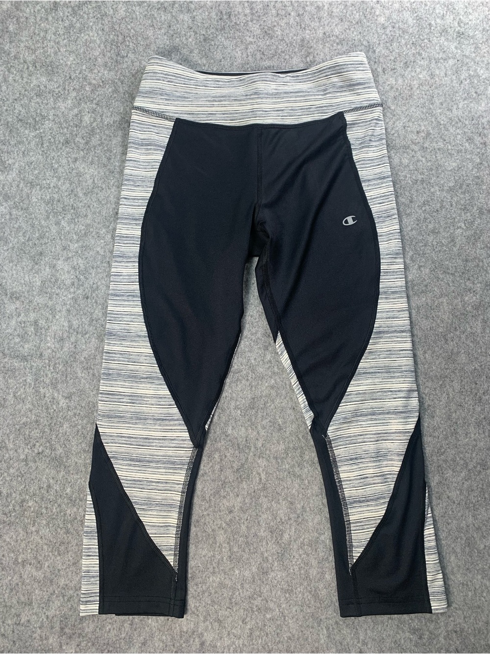 Champion Women's Black Shorts with Heather Gray Waistband